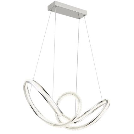 Globo - LED Dimmable pendant light on cable LED/45W/230V 2700-6000K polished chrome + remote control