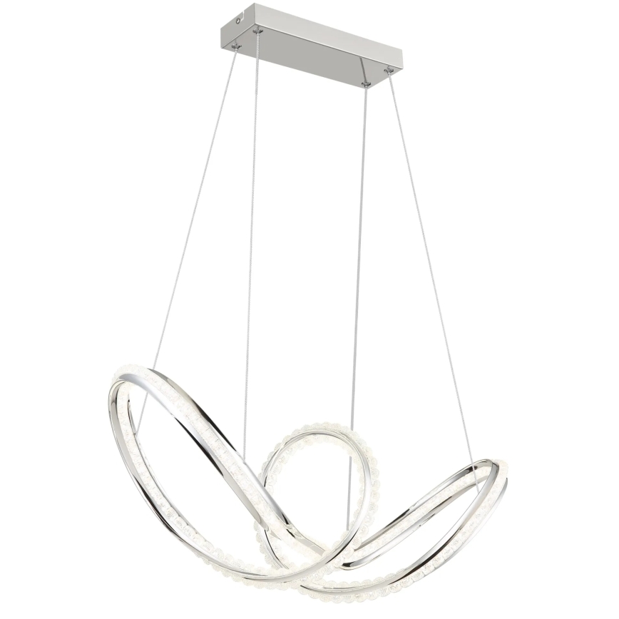 Globo - LED Dimmable pendant light on cable LED/45W/230V 2700-6000K polished chrome + remote control