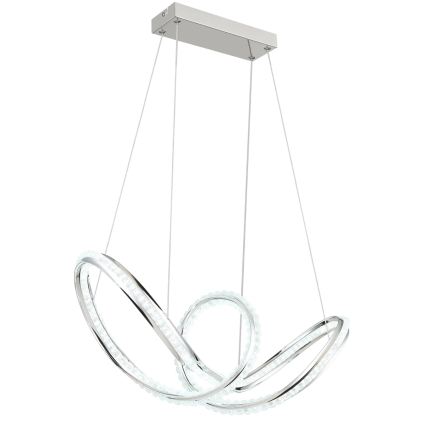 Globo - LED Dimmable pendant light on cable LED/45W/230V 2700-6000K polished chrome + remote control