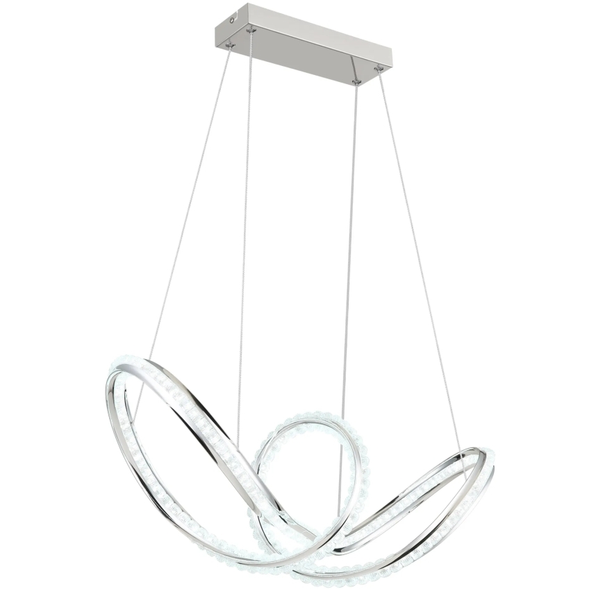 Globo - LED Dimmable pendant light on cable LED/45W/230V 2700-6000K polished chrome + remote control