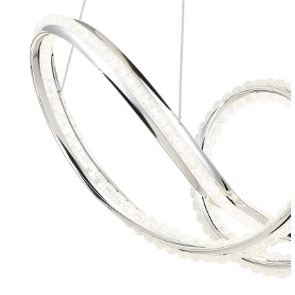 Globo - LED Dimmable pendant light on cable LED/45W/230V 2700-6000K polished chrome + remote control