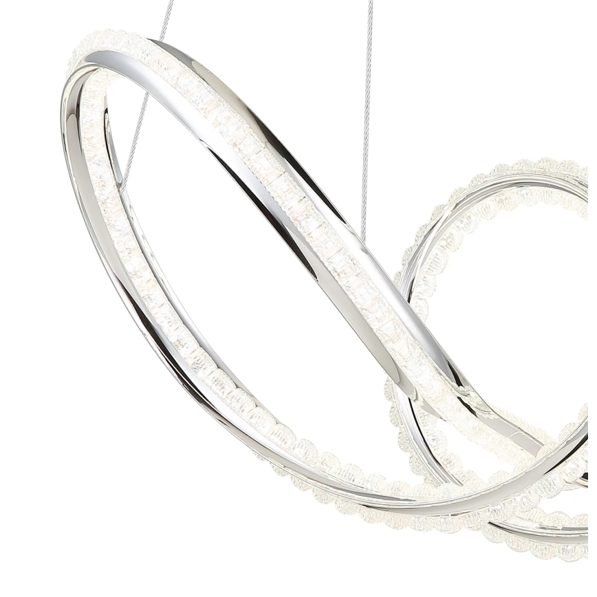 Globo - LED Dimmable pendant light on cable LED/45W/230V 2700-6000K polished chrome + remote control