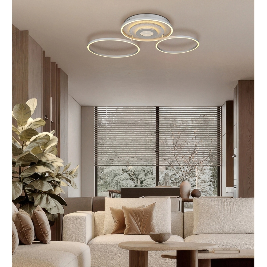 Globo - Dimmable LED ceiling light LED/40W/230V 2700-6500K 57 x 99.2 cm Silver + Remote control