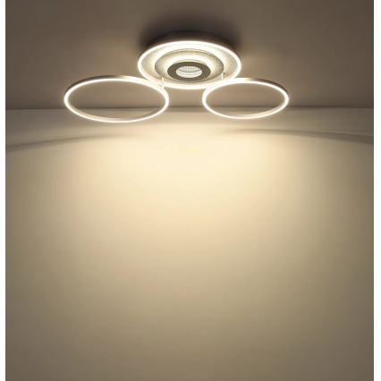 Globo - Dimmable LED ceiling light LED/40W/230V 2700-6500K 57 x 99.2 cm Silver + Remote control