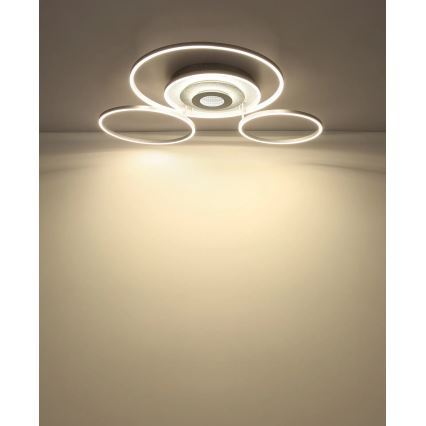Globo - LED Dimmable ceiling light LED/60W/230V 2700-6500K 80,8x99,2 cm silver + remote control