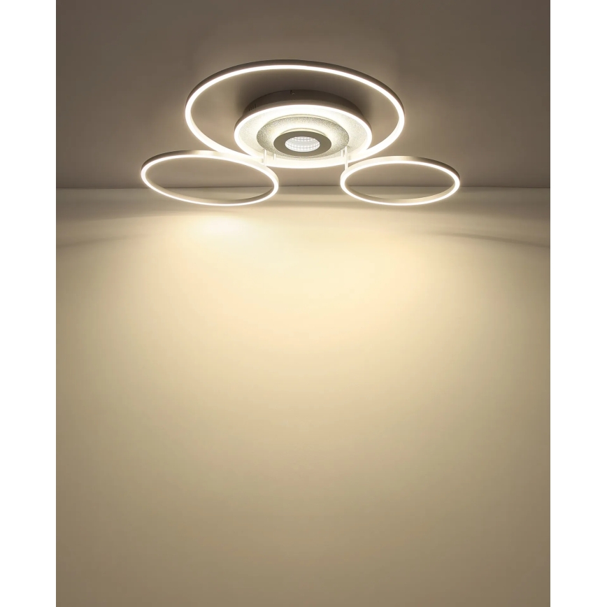 Globo - LED Dimmable ceiling light LED/60W/230V 2700-6500K 80,8x99,2 cm silver + remote control