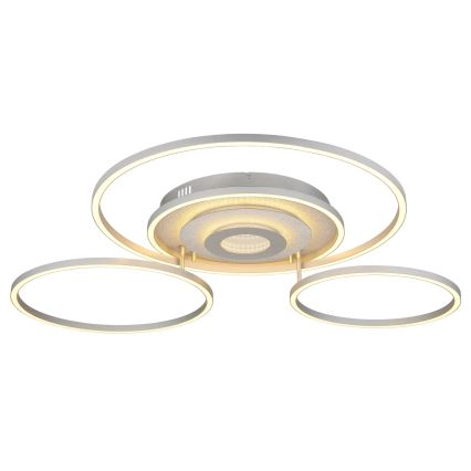 Globo - LED Dimmable ceiling light LED/60W/230V 2700-6500K 80,8x99,2 cm silver + remote control