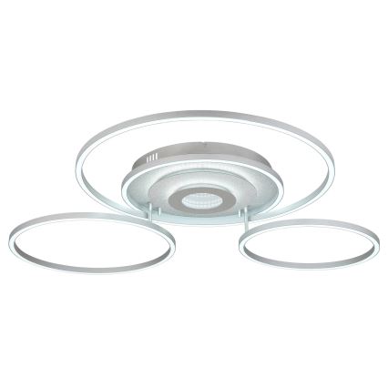 Globo - LED Dimmable ceiling light LED/60W/230V 2700-6500K 80,8x99,2 cm silver + remote control