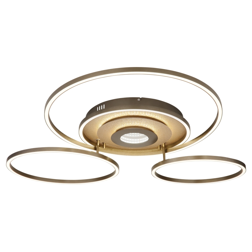 Globo - Dimmable LED Ceiling Light LED/60W/230V 2700-6500K 80,8x99,2 cm Brown + Remote Control
