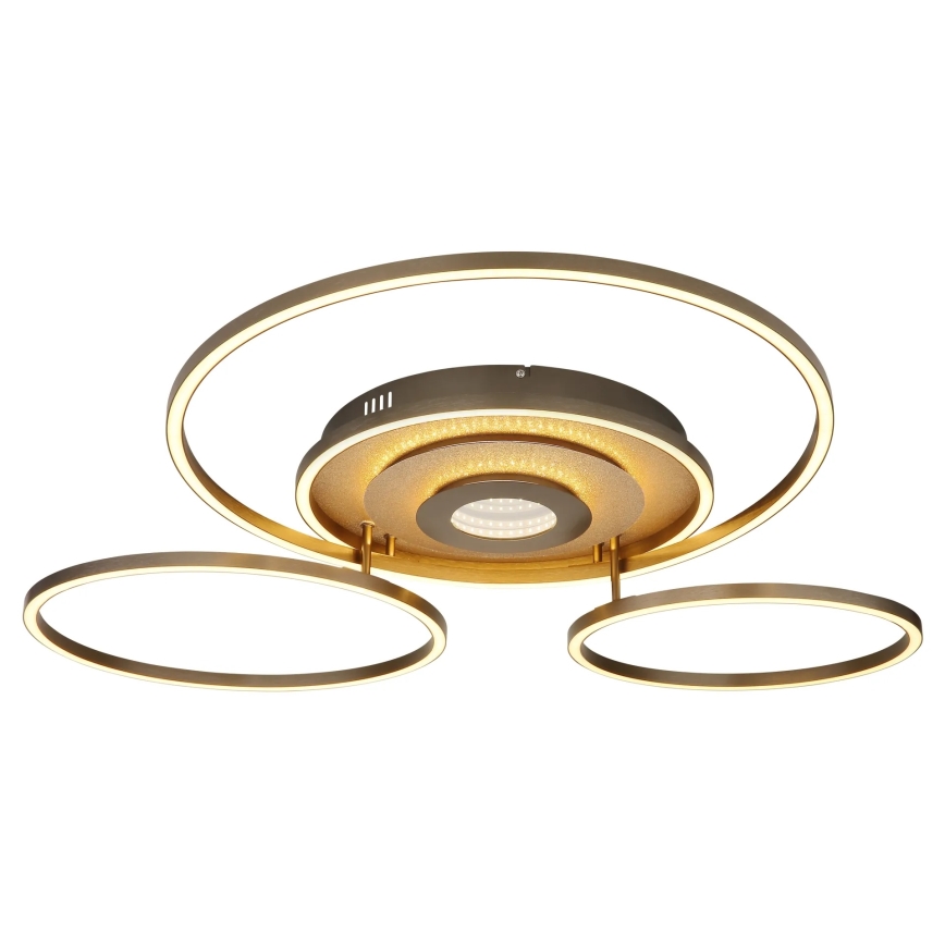 Globo - Dimmable LED Ceiling Light LED/60W/230V 2700-6500K 80,8x99,2 cm Brown + Remote Control