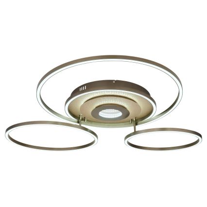 Globo - Dimmable LED Ceiling Light LED/60W/230V 2700-6500K 80,8x99,2 cm Brown + Remote Control