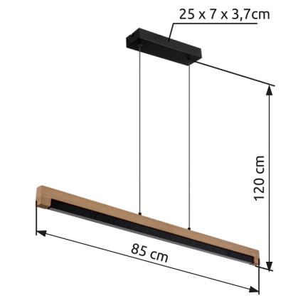 Globo - LED Chandelier on a string LED/24W/230V