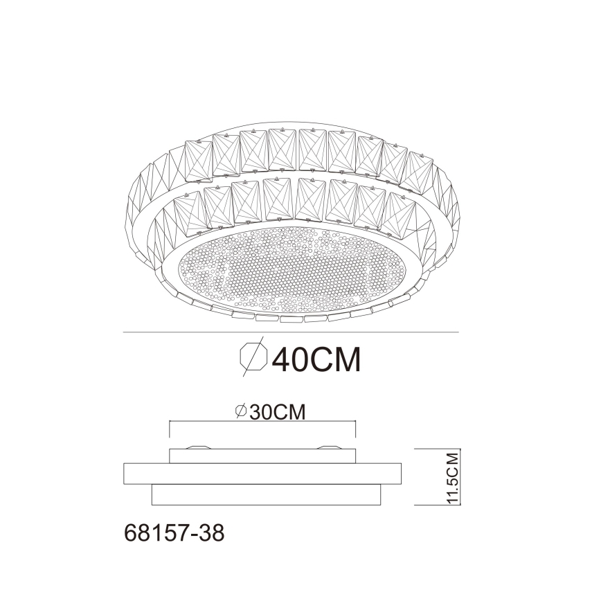 Globo - Dimmable LED Ceiling Light LED/38W/230V 2700–6000K Ø 40 cm + Remote Control