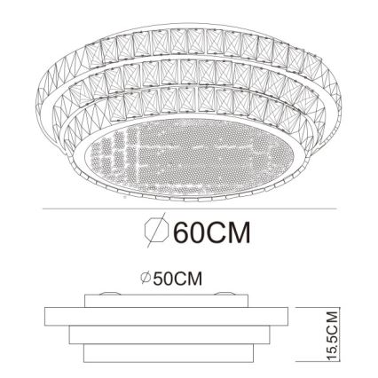 Globo - Dimmable LED Ceiling Light LED/58W/230V 2700-6000K Ø 60 cm White + Remote Control