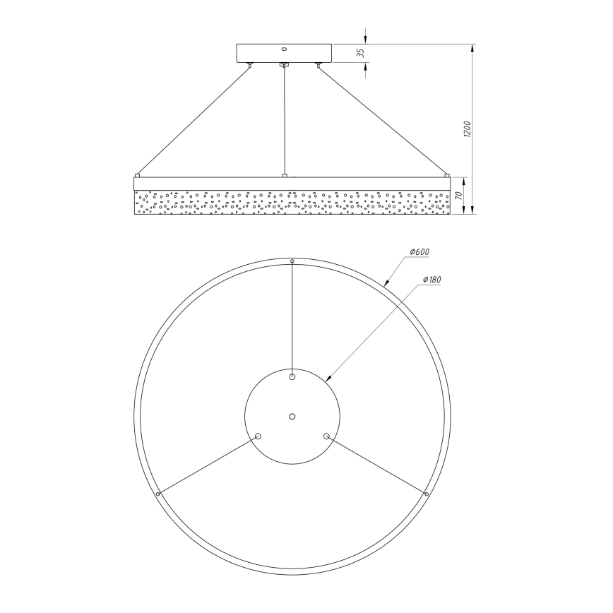 Globo - LED Chandelier on a string 1xLED/36W/230V