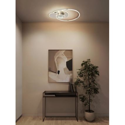 Globo - Dimmable LED Ceiling Light LED/24W/230V 2700-6000K Silver + Remote Control