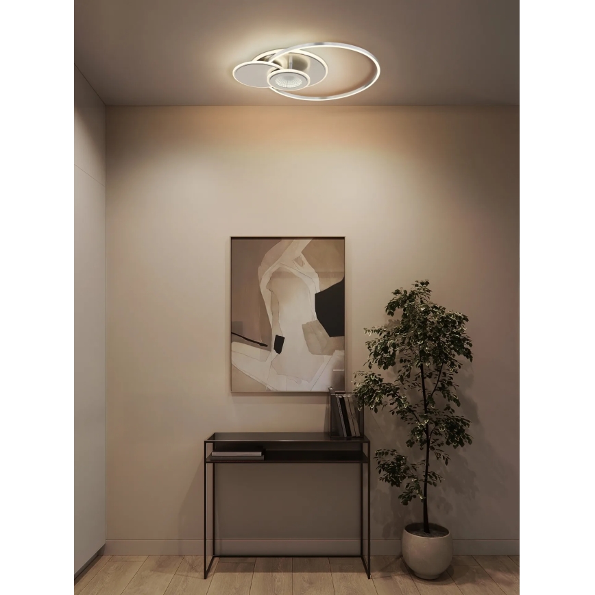 Globo - Dimmable LED Ceiling Light LED/24W/230V 2700-6000K Silver + Remote Control