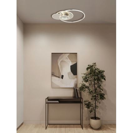 Globo - Dimmable LED Ceiling Light LED/24W/230V 2700-6000K Silver + Remote Control