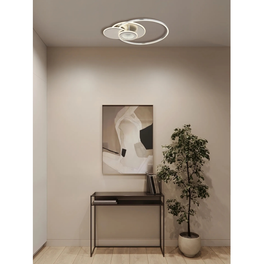Globo - Dimmable LED Ceiling Light LED/24W/230V 2700-6000K Silver + Remote Control