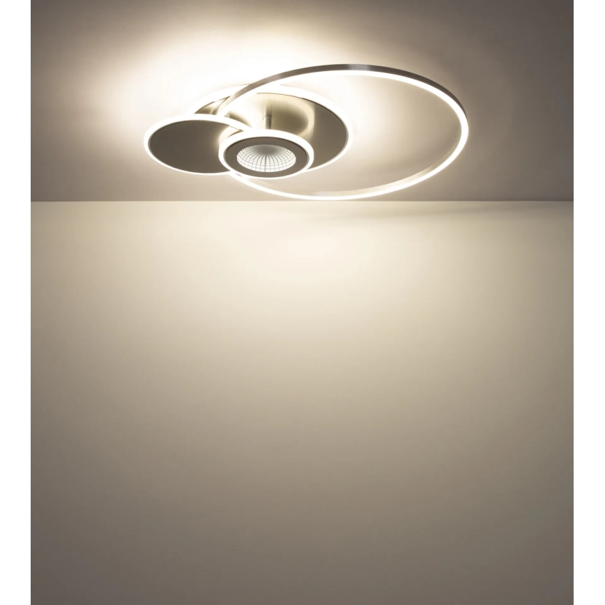 Globo - Dimmable LED Ceiling Light LED/24W/230V 2700-6000K Silver + Remote Control