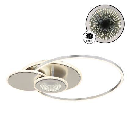 Globo - Dimmable LED Ceiling Light LED/24W/230V 2700-6000K Silver + Remote Control