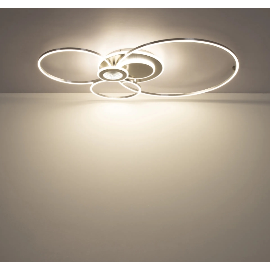Globo - Dimmable LED Ceiling Light LED/36W/230V 2700-6000K Silver + Remote Control