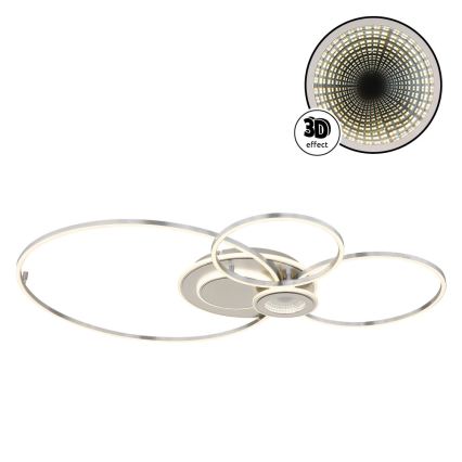 Globo - Dimmable LED Ceiling Light LED/36W/230V 2700-6000K Silver + Remote Control