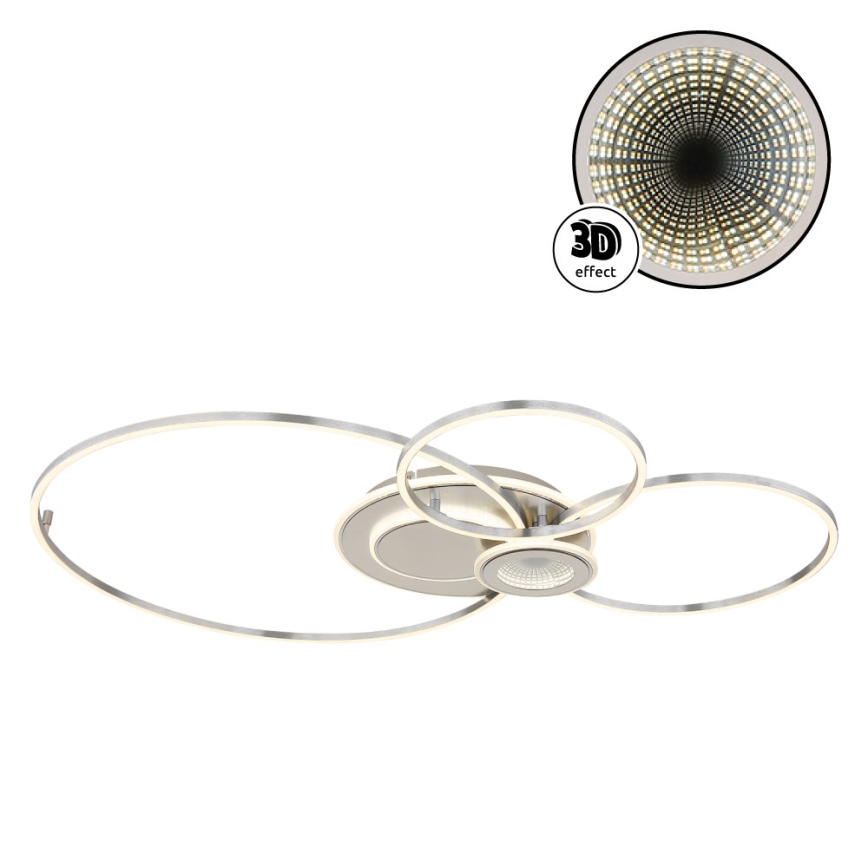 Globo - Dimmable LED Ceiling Light LED/36W/230V 2700-6000K Silver + Remote Control