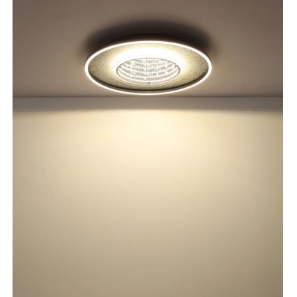 Globo - LED ceiling light, 40 W, 230 V, selectable 3000/4000/6000 K, Ø 51.5 cm, black