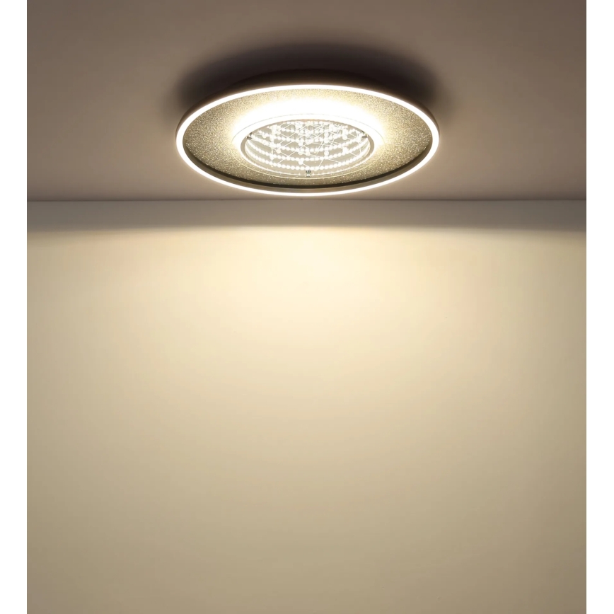Globo - LED ceiling light, 40 W, 230 V, selectable 3000/4000/6000 K, Ø 51.5 cm, black