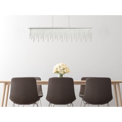 Globo - LED Dimmable crystal chandelier on a string LED/24W/230V 3000-6000K + remote control