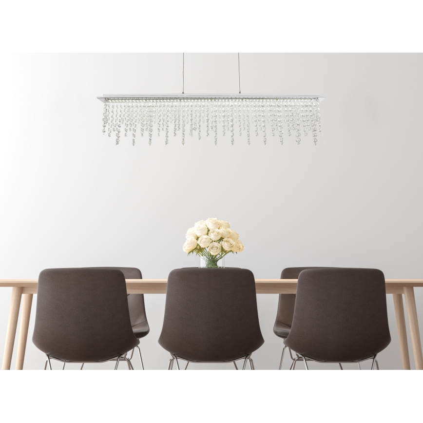 Globo - LED Dimmable crystal chandelier on a string LED/24W/230V 3000-6000K + remote control