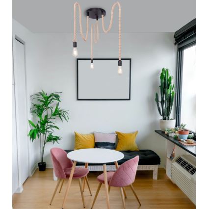 Globo - Chandelier on a string 3xE27/60W/230V spider