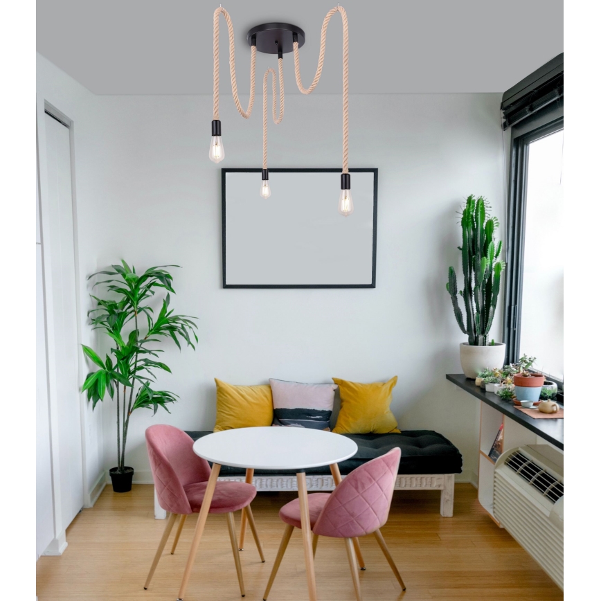 Globo - Chandelier on a string 3xE27/60W/230V spider