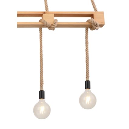 Globo - Chandelier on a string 4xE27/60W/230V pine
