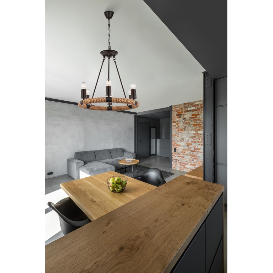 GLOBO 69029-6 - Chandelier on a chain ULLEU 6xE27/40W/230V