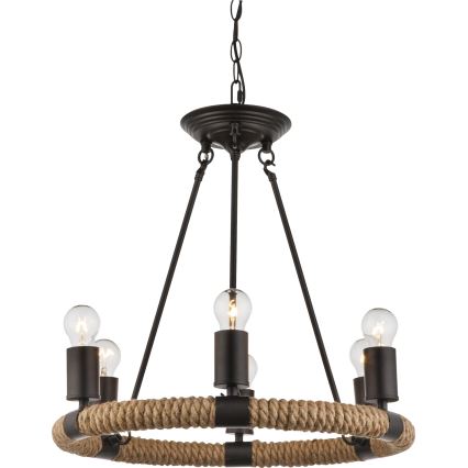 GLOBO 69029-6 - Chandelier on a chain ULLEU 6xE27/40W/230V