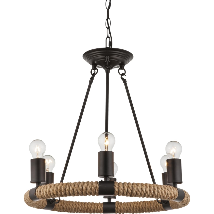 GLOBO 69029-6 - Chandelier on a chain ULLEU 6xE27/40W/230V
