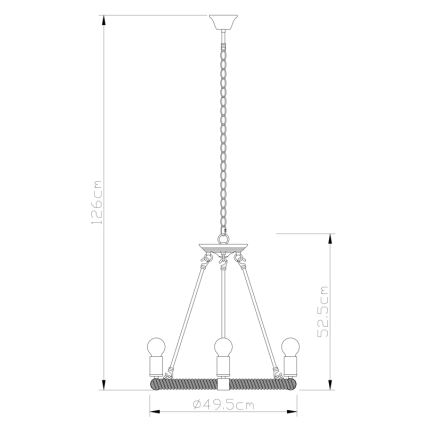 Globo - Chandelier on a chain 6xE27/40W/230V