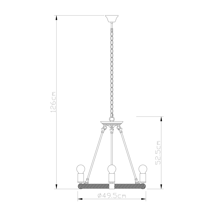 Globo - Chandelier on a chain 6xE27/40W/230V