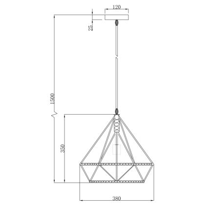 Globo 69029 - Chandelier on a string ULLEU 1xE27/60W/230V