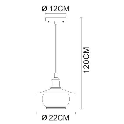 Globo - Pendant light 1xE27/60W/230V