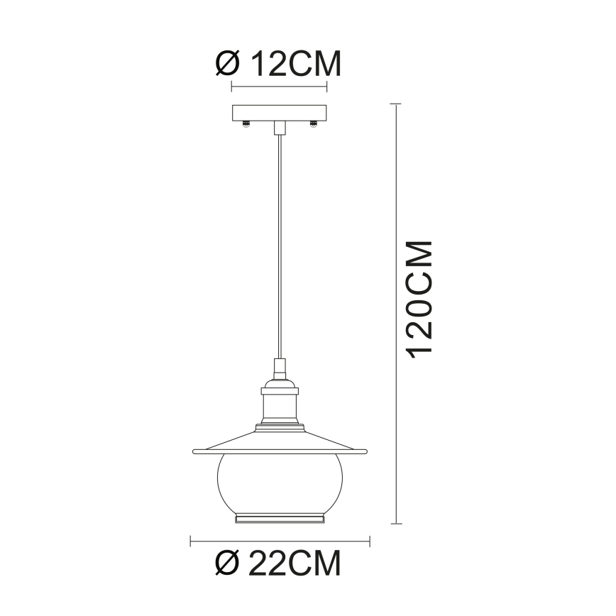 Globo - Pendant light 1xE27/60W/230V