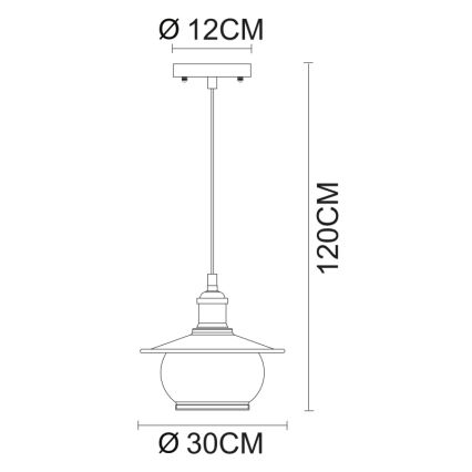 Globo - Pendant light 1xE27/60W/230V