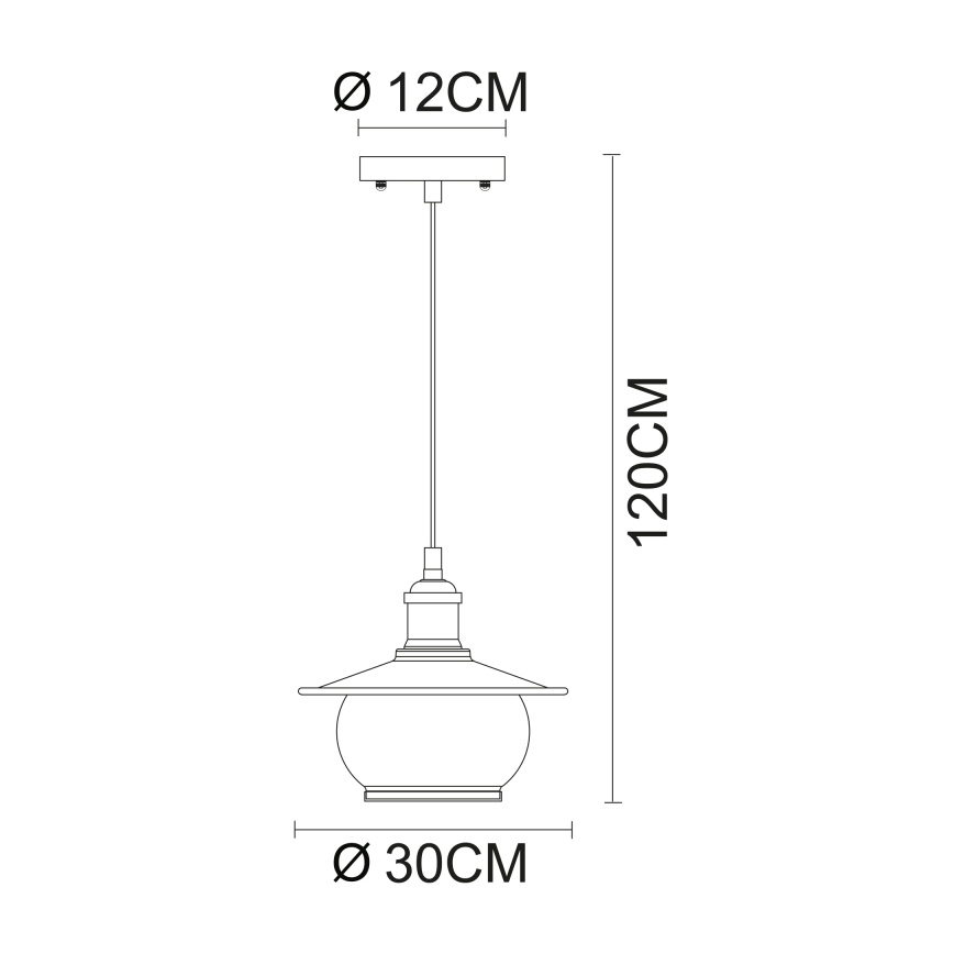 Globo - Pendant light 1xE27/60W/230V