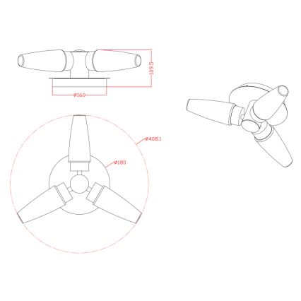 Globo 78160-3D - bathroom spotlight 3xE14/20W IP44