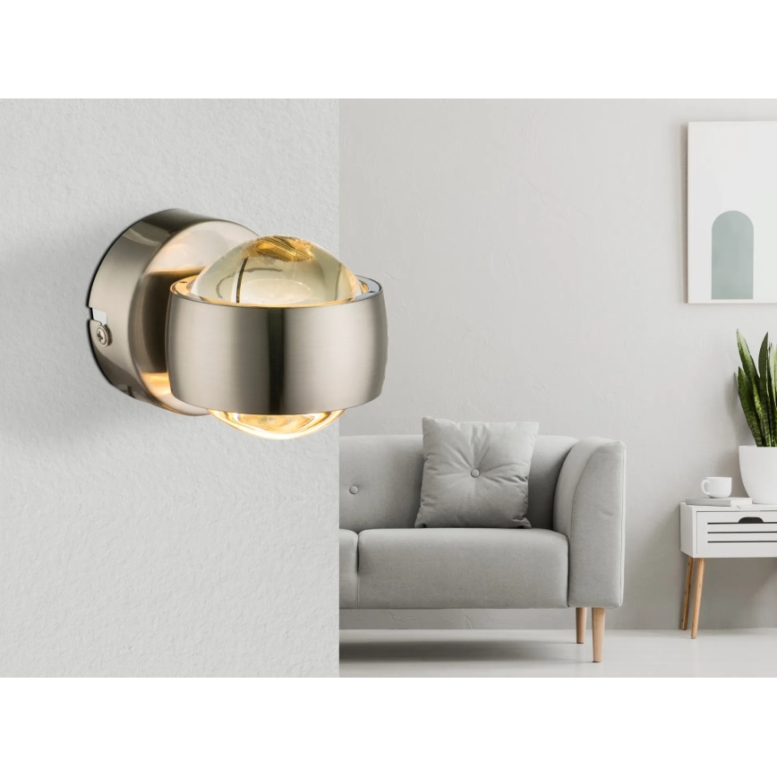 Globo - LED Wall Light LED/7W/230V 3000K matte chrome
