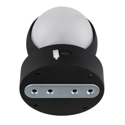 Globo - LED Dimmable rechargeable touch wall light LED/1,4W/5V 1800 mAh black