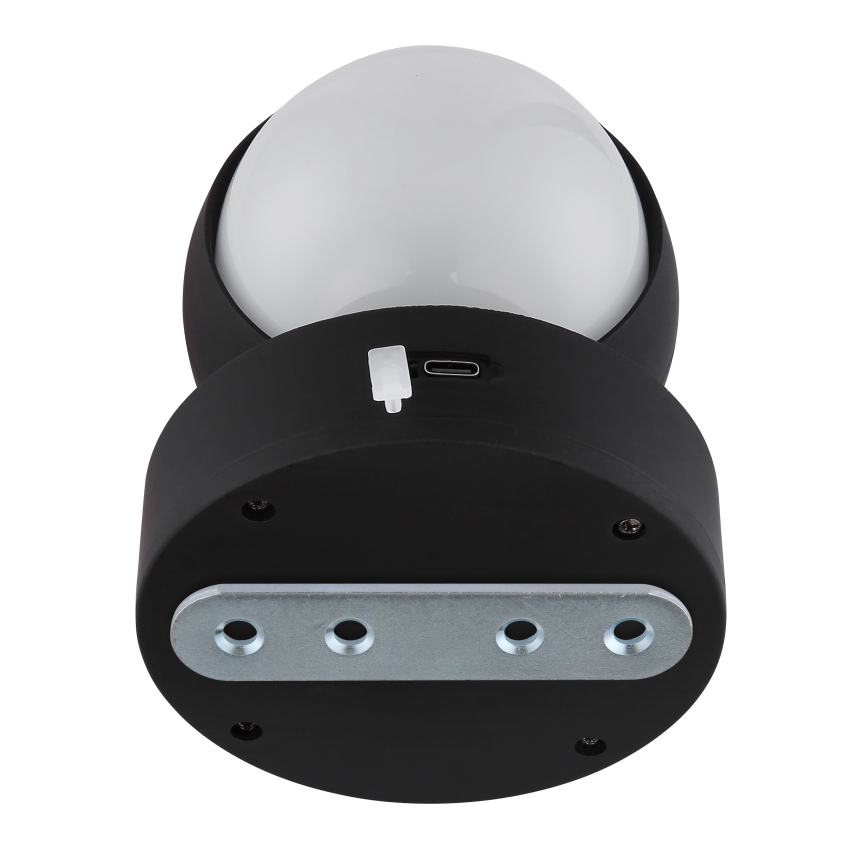 Globo - LED Dimmable rechargeable touch wall light LED/1,4W/5V 1800 mAh black