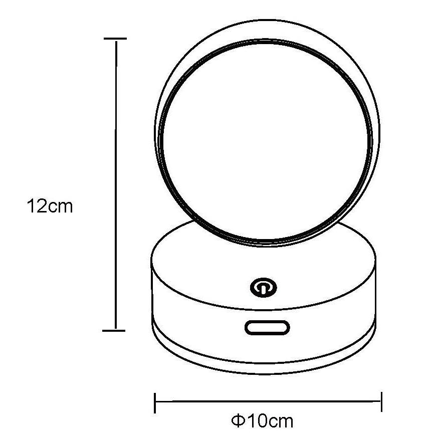 Globo - LED Dimmable rechargeable touch wall light LED/1,4W/5V 1800 mAh black